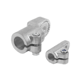 K0485 - Conectores para tubo, pieza de articulación, aluminio, con dentado exterior